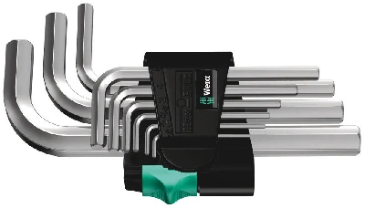 Набор Г-образных ключей 950/9 SM N хромированных 1.5 - 10 мм 9 предметов Wera WE-021406