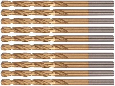 Сверла HSS по металлу, титановое покрытие 5.0 мм (10 шт) FIT 34150