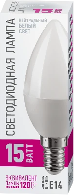 Лампа светодиодная 15вт OLL-C37-15-230-4K-E14-PROMO ОНЛАЙТ 90441 32024