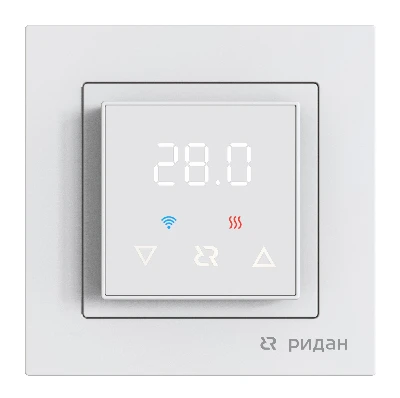 Терморегулятор Ридан Classy c Wi-Fi, с комбинацией датчиков, белый, 16А