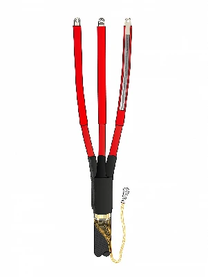 Муфта термоусаживаемая концевая внутренней установки для трехжильного кабеля с СПЭ-изоляцией с ПРОВОЛОЧНЫМ экраном, С БРОНЕЙ, на напряжение до 10 кВ включительно 3ПКВТпН-Б-10-70...120-КПЭ (с наконечниками)