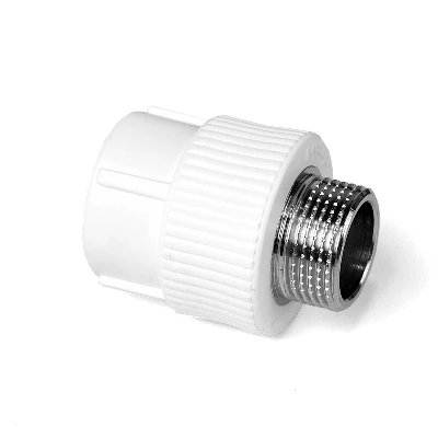 Муфта комбинированная 25 х 3/4' НР полипропиленовая PPR белый PRO AQUA PA23014P