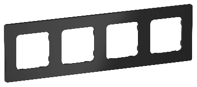 FLITE CLASSIC Рамка 4-местная РУ-4-К-ФлЧ черный IEK