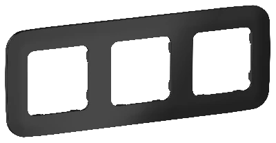 FLITE ARTISTIC Рамка 3-местная РУ-3-А-ФлЧ черный IEK