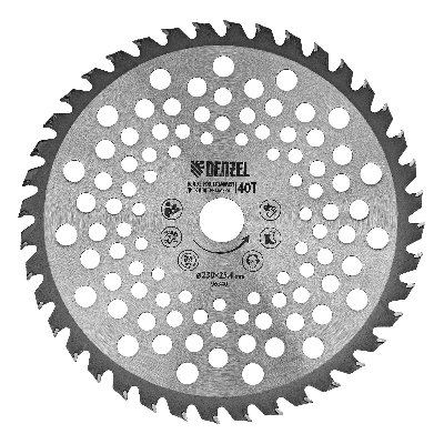 Диск для триммера, 230 х 25,4 толщина 1,3 мм, 40 зубьев