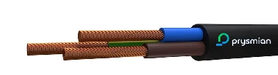 Провод ПВС 3х0.75 черный бухта 100м РЭК/Prysmian 0103020101
