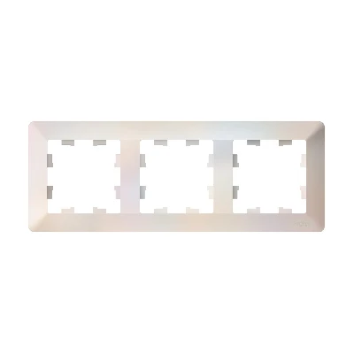 ATLASDESIGN AIR 3-постовая РАМКА, ЖЕМЧУГ/дымчатый белый