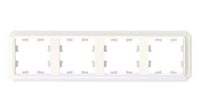 ATLASDESIGN ANTIQUE 4-постовая рамка, универсальная, ЖЕМЧУГ Systeme Electric ATN100404