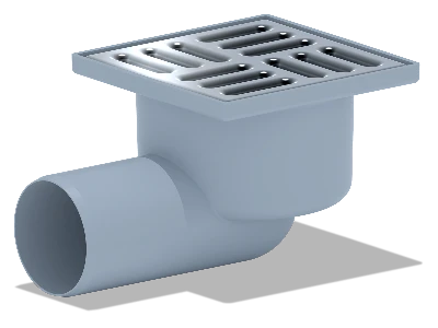 Трап горизонтальный выпуск 50 нержавеющая решетка 10х10см АНИ пласт TA5102