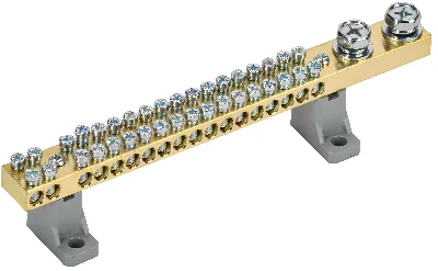 Шина N ноль'' на двух угловых изоляторах 200А Ш НИ-10х18-36-L2-С '' IEK YNN30-36-C2-K03