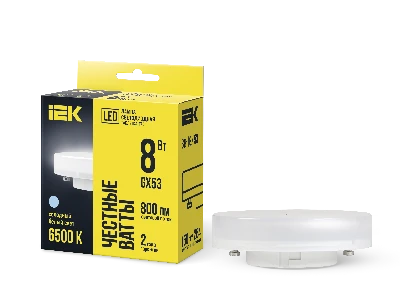 Лампа светодиодная T75 таблетка 8Вт 230В 6500К GX53 IEK LLE-T80-8-230-65-GX53