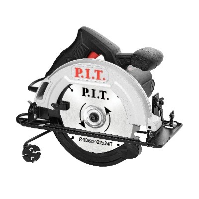 Пила циркулярная электрич. P.I.T. PKS185-C4 (1200Вт, 5500об/мин, диск 185х20мм, пропил 47/61мм, 45°)