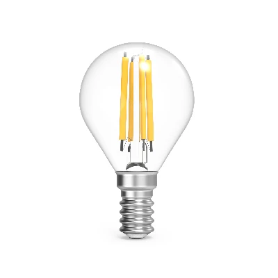 Лампа светодиодная филаментная LED 13 Вт 1150 лм 4100К шар P45 нейтральный E14 AC 220В прозрачная колба Black Filament