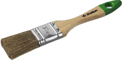 Кисть плоская ''ЛАЗУРЬ-МАСТЕР'', смешанная щетина, деревянная ручка, 38мм ЗУБР 4-01009-038