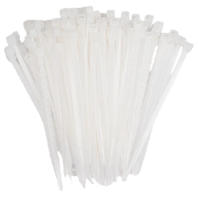 Стяжка кабельная (Хомут) 2,5x200-100WH PA6.6 белая (100 шт/уп) Jazzway