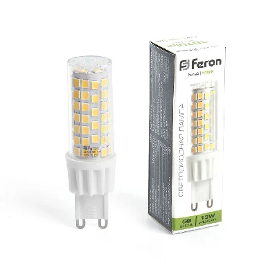 Лампа светодиодная LED 13вт 230в G9 белый капсульная FERON LB-436 38153