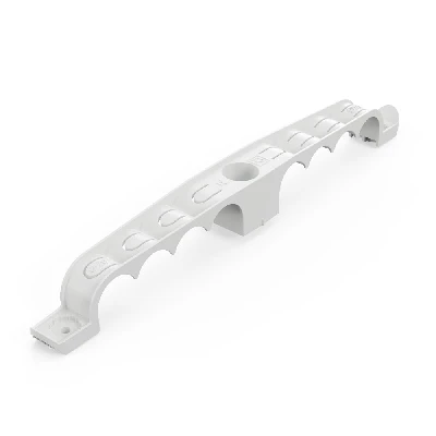 Держатель труб для прямого монтажа двусторонний на 8 мест серый d20 (20шт/120шт уп/кор)