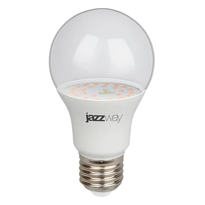 Лампа светодиодная LED 15Вт A60 Е27 прозрачная ( для растений)