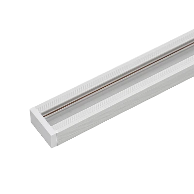 Шинопровод белый (пластик) 2м PTR P 2M-WH с токоподводом и заглушкой