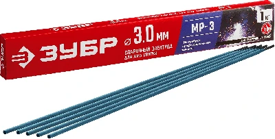 Электроды МР-3 рутиловый, d 3.0x350 мм, 1 кг в коробке.