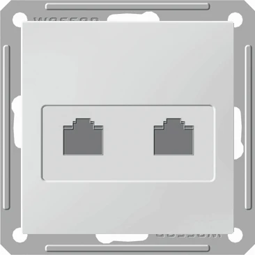 W59 Розетка двойная компьютерная скрытая в рамку белая Systeme Electric RSI-251KK5E-1-86