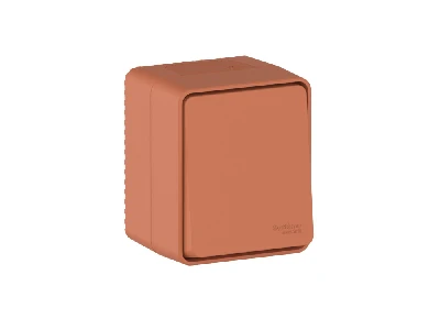 AtlasDesign PROFI IP54 О/У 1-клавишный ПЕРЕКЛЮЧАТЕЛЬ 10 АХ, ТЕРРАКОТОВЫЙ