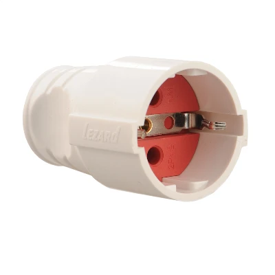 Розетка штепсельная с заземлением литая Lezard 715-0701-607