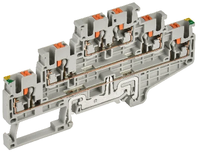 ARMAFIX Клемма пружинная Push-in CP-ML-PEN 3 ур. земля-низ 2,5мм2 серая IEK