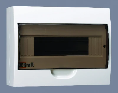 Щит распределительный навесной ЩРн-П-12 IP41 пластиковый прозрачная дверь Dekraft 31011DEK