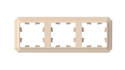 ATLASDESIGN ANTIQUE 3-постовая рамка, универсальная, ПЕСОЧНЫЙ Systeme Electric ATN101203