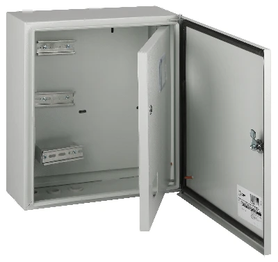 Корпус металлический навесной SIMPLE ЩУ-3-1-1м 2-х дверный (445х400х155)герм замок IP54 У2 серый