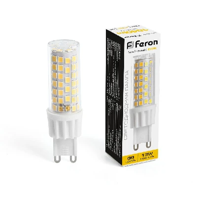 Лампа светодиодная LED 13вт 230в G9 теплый капсульная FERON LB-436 38152