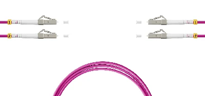 Патч-корд 2LC/PC-2LC/PC-MM50(OM4) 1м Синий SUPRLAN 09-0902