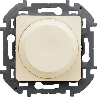 Светорегулятор поворотно-нажимной 300Вт слоновая кость INSPIRIA