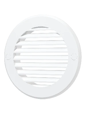 Решетка наружная вентиляционная круглая D136 с фланцем D100, из ASA пластика ERA 10РКН 10397