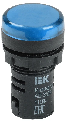 Лампа светодиодная AD-22DS сигнальная синяя IEK BLS10-ADDS-024-K07