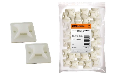 Площадка самоклеющаяся 25х25 под хомуты (100шт) TDM