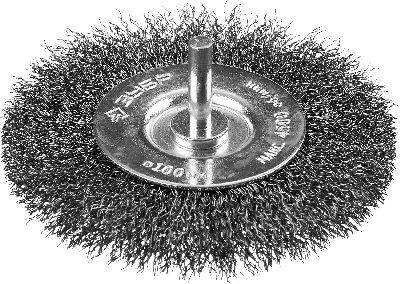 Щетка дисковая для дрели, витая стальная проволока 0,3мм, 100мм ''Профессионал''. ЗУБР 35198-100_z02