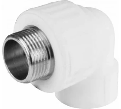 Угольник 32 х 3/4' НР комбинированный, полипропиленовый, белый Valfex 10126132