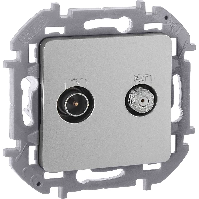 Розетка TV/SAT звезда  INSPIRIA алюминий Legrand 673882