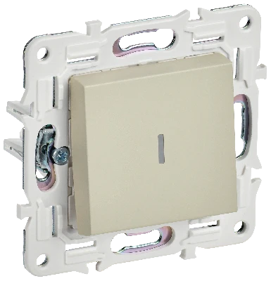SKANDY Выключатель 1-клавишный с индикацией 10А SK-V07B бежевый IEK
