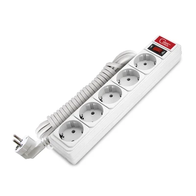 Сетевой фильтр СОЮЗ ПВС 3*0,75 5гн., выключатель с индикацией, с заземлением, белый 5м UNIVersal 1327