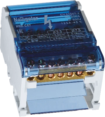 Шина нулевая на DIN-рейку в корпусе 4х7групп Navigator Group 71238 17682