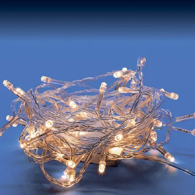 Гирлянда светодиодная 2,5м 20 светодиодов Теплый  бе лый свет Провод прозрачный ULD-S0250-020/STA   WARM WHITE IP20