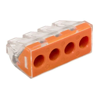 Клемма СМК 773-174 (с пастой) 4 отверстия 2.5-6.0мм2 (уп.50шт.) PROxima EKF plc-smk-773-174