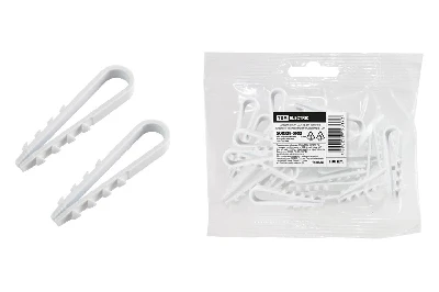 Дюбель-хомут ДХК-18 для круглого кабеля 11-18мм нейлон белый (100шт)