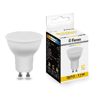 Лампа светодиодная LED 11вт 230в GU10 теплый FERON LB-760 38140