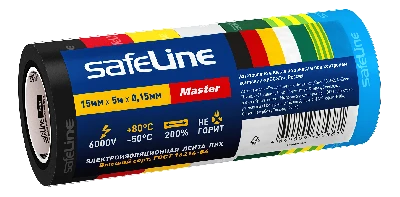 Изолента ПВХ разноцветная 15мм 5м (7цветов)       Safeline SafeLine 22899