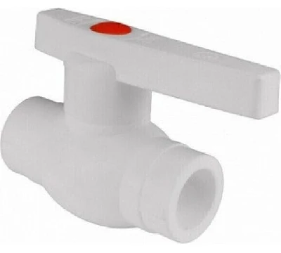 Кран шаровой 63 Optima металл. шар полипропиленовый PPR белый Valfex VALF 10145063