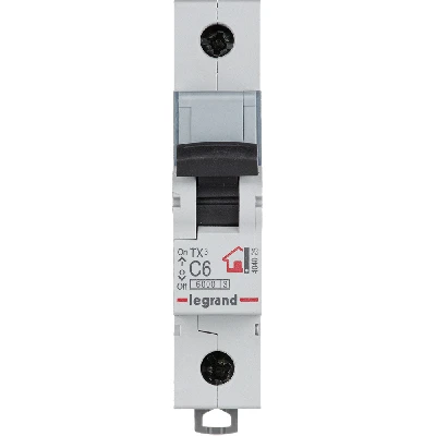 Выключатель автоматический однополюсный 6А C TX3 6кА Legrand 404025